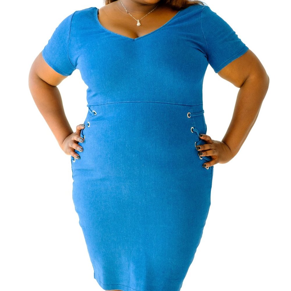 3x denim dress